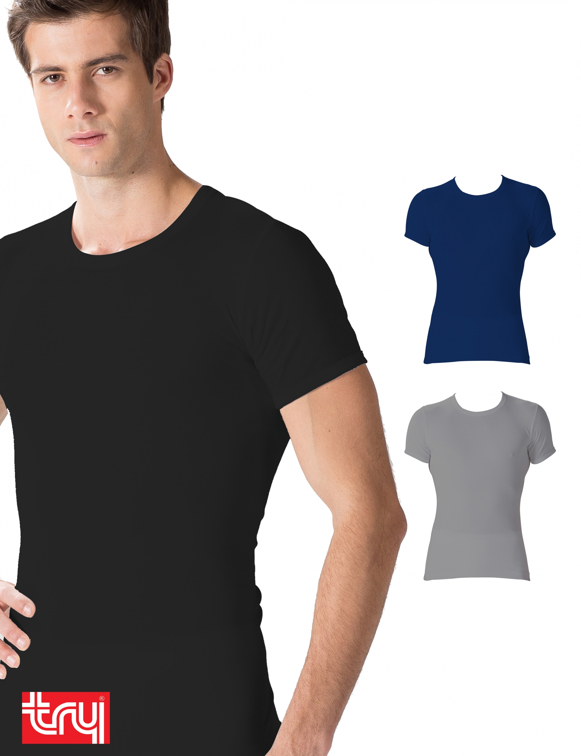 فانيلة نصف كم رجالي(الوان) قبة دائرية